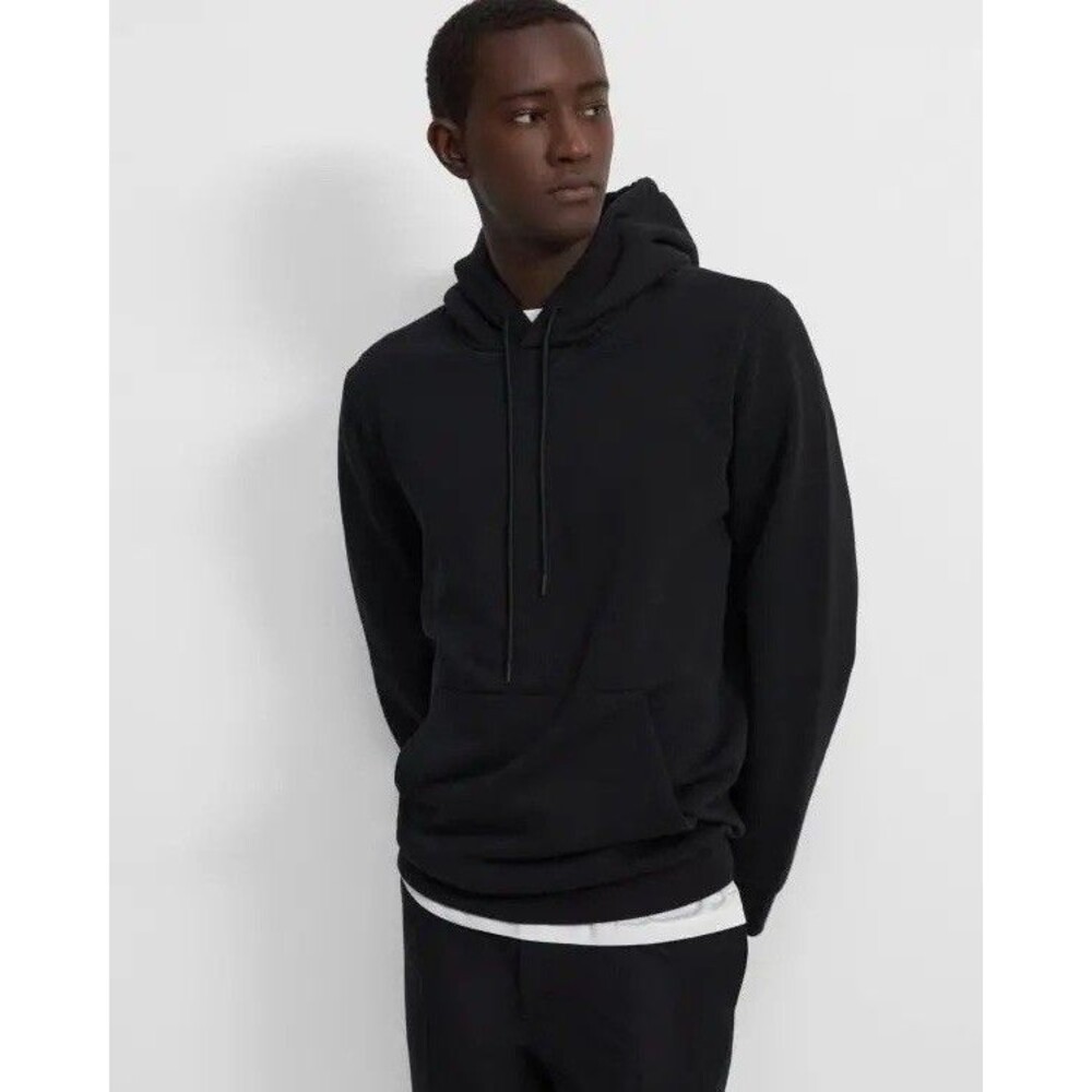Theory Black Pullover Hoodie Sweatshirt Soft & Cozy Size S Small EUC!!
